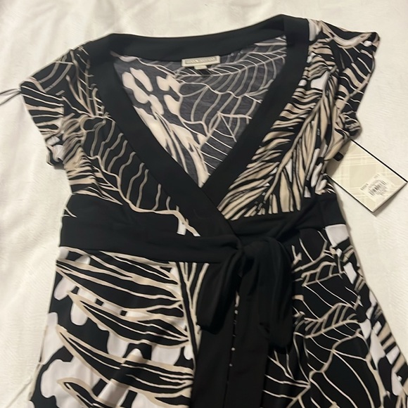 NWT adorable blk/tan dress - Picture 2 of 5